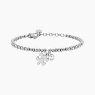 Kidult - Bracciale Sfere Con Puzzle - Acciaio - Cristalli