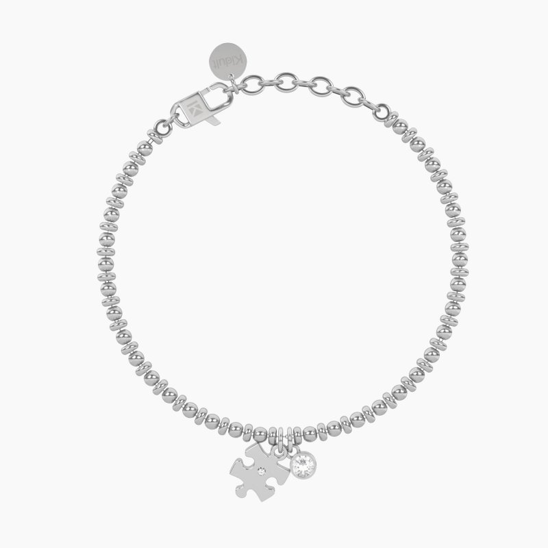 Kidult - Bracciale Sfere Con Puzzle - Acciaio - Cristalli