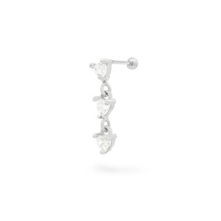 Helix Piercing Triple Hearts