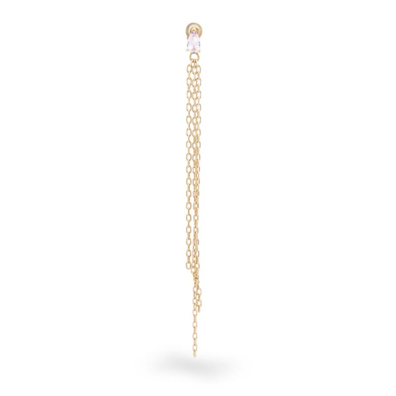 Mono-Orecchino Multi Line Drop Frange