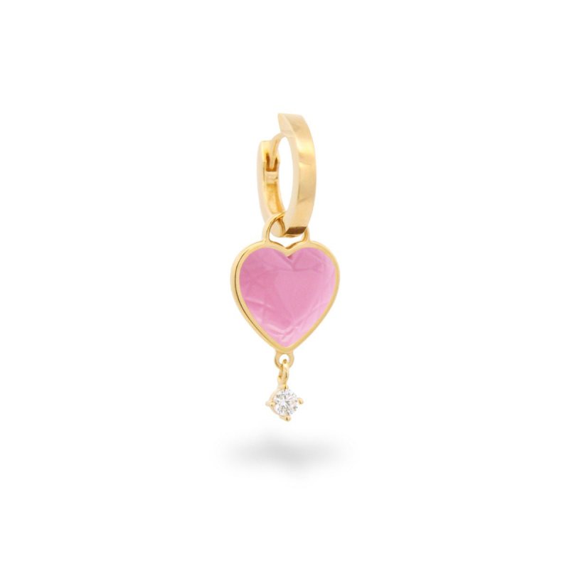 Mono-Orecchino Hoop Berry Cuore