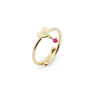 Anello Line Cuore E Punto Luce