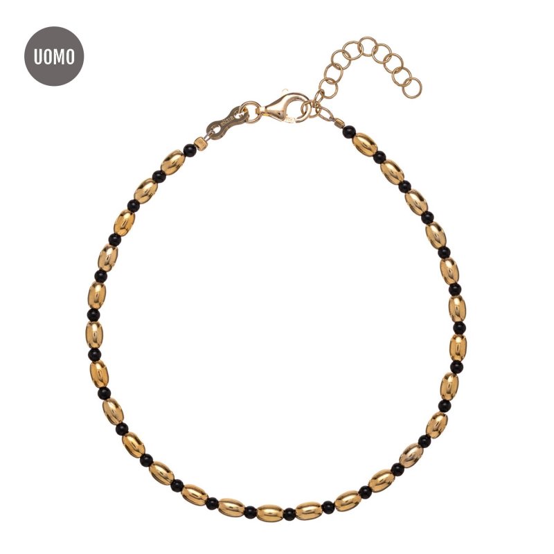 Alisia - Bracciale Black Oval Simple - Oro - Eleganza