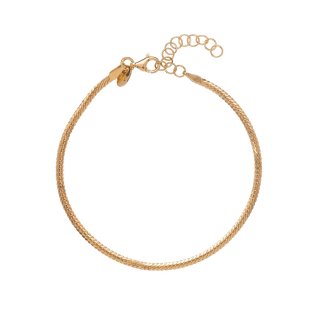 Alisia - Bracciale Herringbone - Oro - Catena Zigrinata