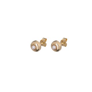 Alisia - Orecchini Lobo Argento 925 - Perla Centrale - Artigianale