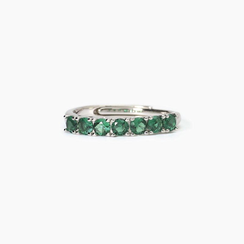 Mabina - Anello Soirée - Argento - Smeraldi Sintetici