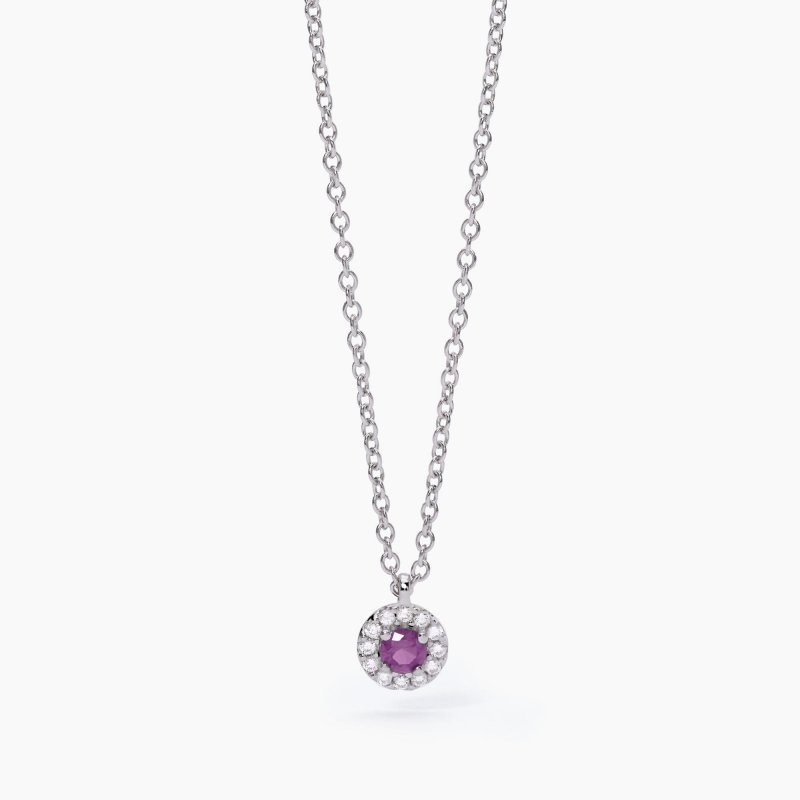 Mabina - Girocollo Con Tormalina Sintetica - Argento 925 - Zirconi