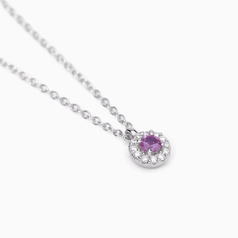 Mabina - Girocollo Con Tormalina Sintetica - Argento 925 - Zirconi