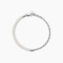 Mabina - Bracciale In Argento Con Catena - Perle Shaker