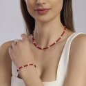 Mabina - Bracciale In Con Perle Coltivate - Corallo Bambù
