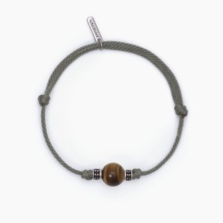 Mabina - Bracciale Con Cordino Verde - Occhio Di Tigre
