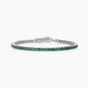 Mabina - Bracciale Tennis Donna - Argento - Smeraldi Sintetici