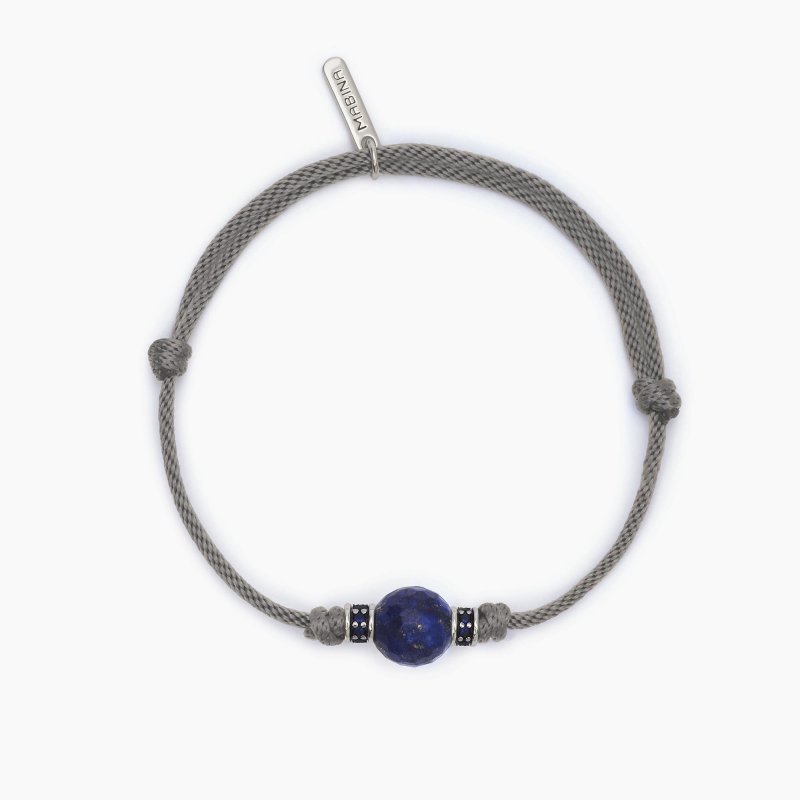 Mabina - Bracciale Con Cordino Grigio - Pietra Lapis