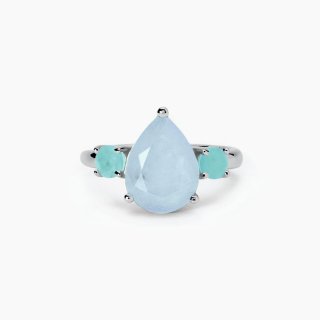 Mabina - Anello Con Fusion Stone - Argento - Azzurro