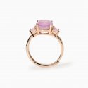 Mabina - Anello Con Fusion Stone - Rosa Ovale - Argento