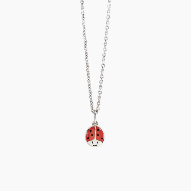 Mabina - Girocollo Con Coccinella Fortunella - Argento 925 - Smalto