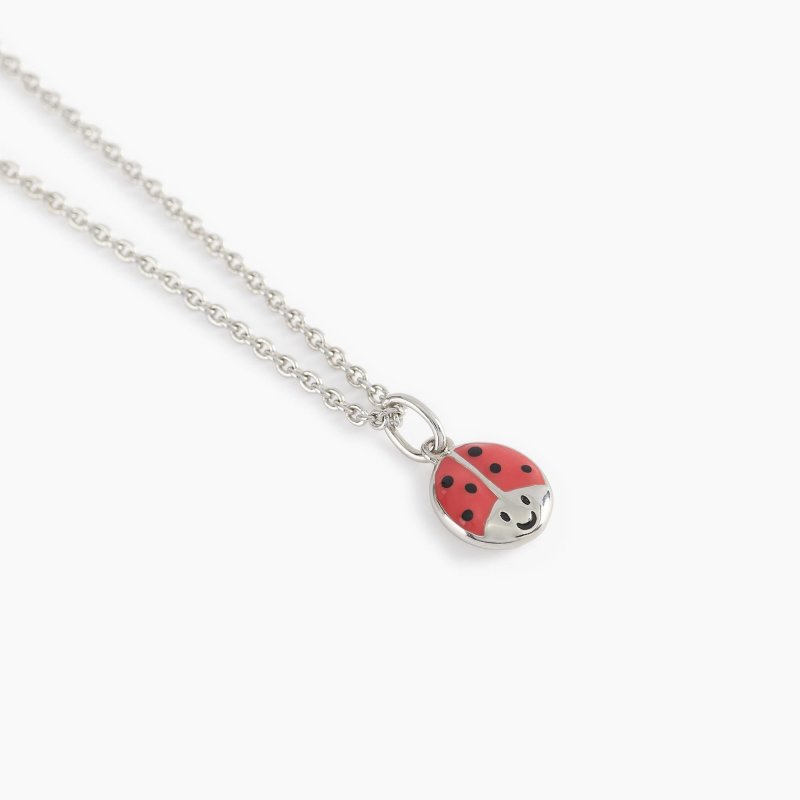 Mabina - Girocollo Con Coccinella Fortunella - Argento 925 - Smalto