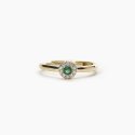Mabina - Anello Regolabile Con Smeraldo Sintetico - Argento 925 - Zirconi