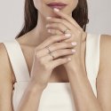 Mabina - Anello Regolabile Con Smeraldo Sintetico - Argento 925 - Zirconi