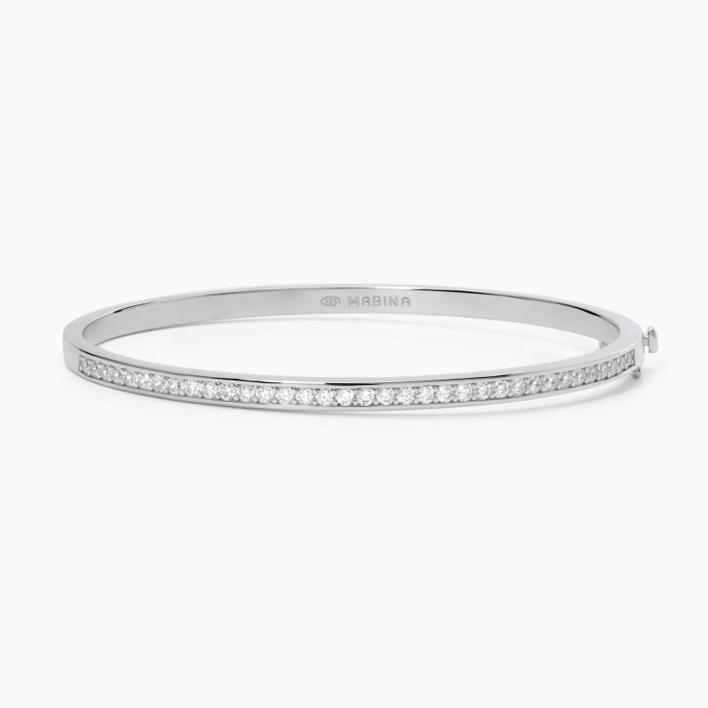 Mabina - Bracciale Rigido In Argento - Pietre Lady B