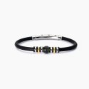 Mabina - Bracciale Uomo In Silicone Smarter - Argento - Zirconi
