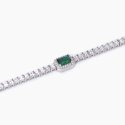 Mabina - Bracciale Con Smeraldo Sintetico - Argento 925 - Zirconi