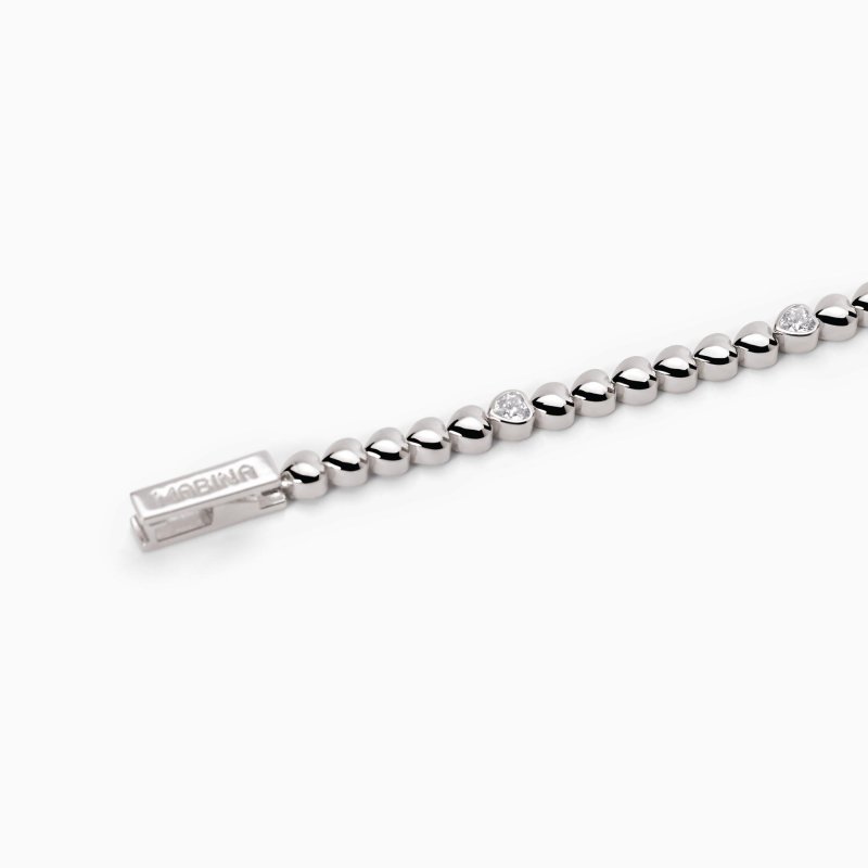 Mabina - Bracciale Argento Con Cuori - Pensiero Stupendo