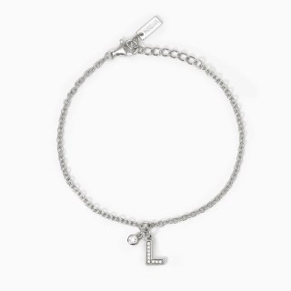Mabina - Bracciale Lettera 'L' - Argento 925 - Zirconi
