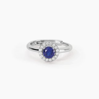 Mabina - Anello Revival - Argento 925 - Zaffiro Sintetico