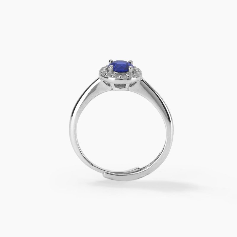 Mabina - Anello Revival - Argento 925 - Zaffiro Sintetico