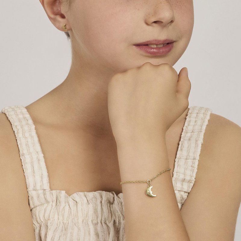 Mabina - Bracciale Con Luna Blue Moon - Argento - Oro 18K