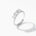 Mabina - Anello Trilogy Regolabile - Zirconi Bianchi - Argento