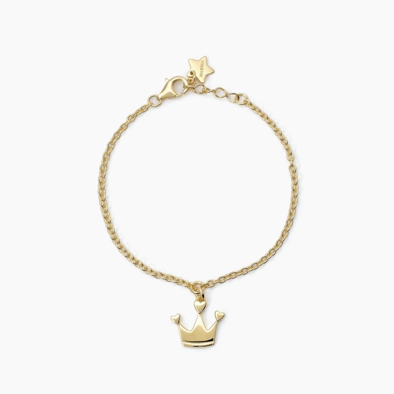 Mabina - Bracciale Con Corona Princess - Argento - Placcato Oro