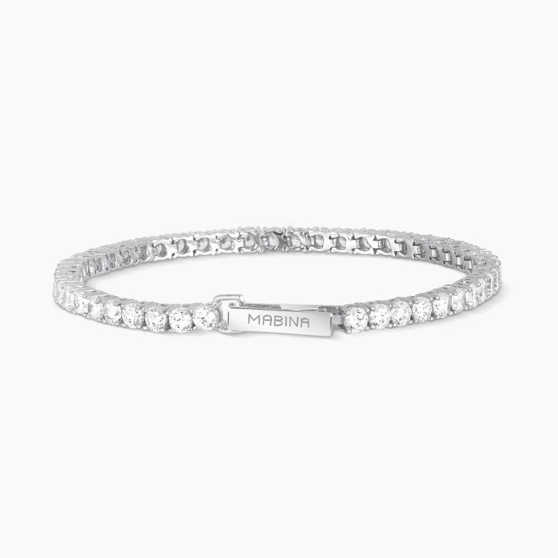 Mabina - Bracciale Tennis Club - Argento - Zirconi