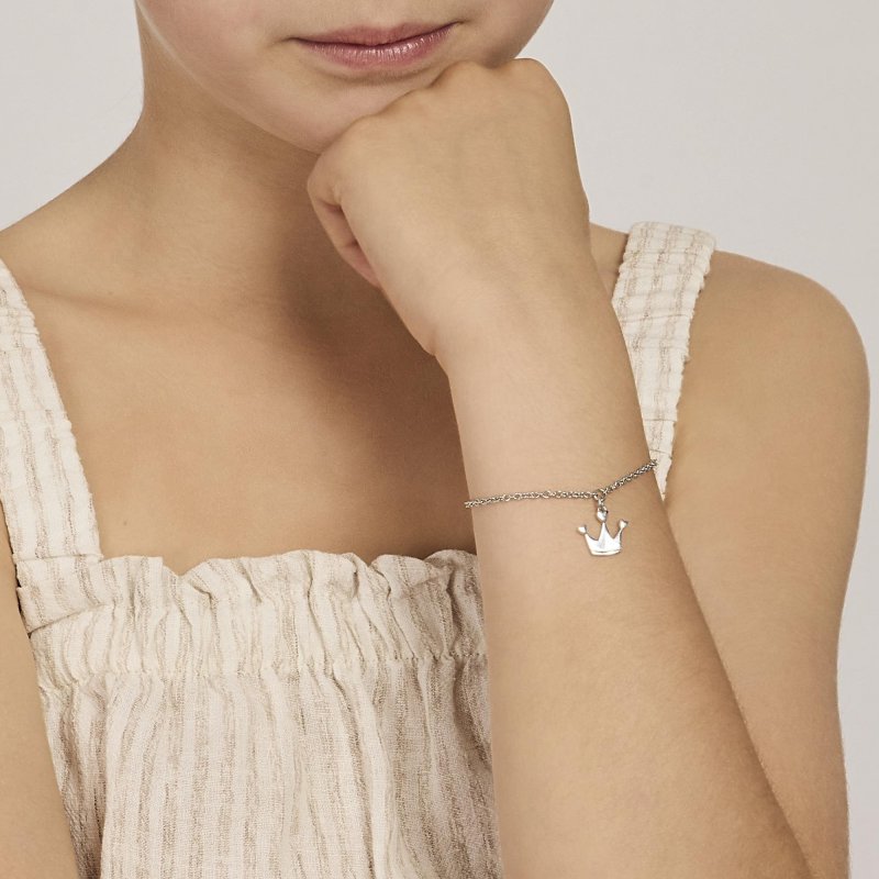 Mabina - Bracciale Argento Con Corona - Argento 925 - Bambina