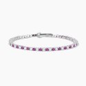Mabina - Bracciale Tennis Con Rubini Sintetici - Argento - Tennis Club