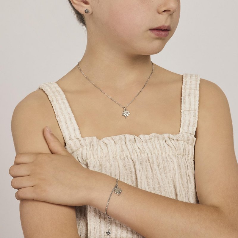 Mabina - Orecchini Argento Quadrifoglio - Eleganza - Stile