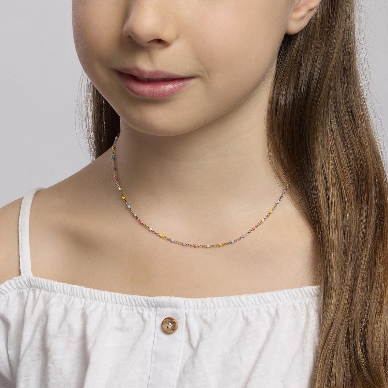 Mabina - Girocollo In Argento - Inserti Smaltati - Multicolor
