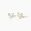 Mabina - Orecchini One Love - Argento Placcato Oro - Zirconi