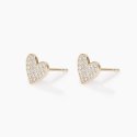 Mabina - Orecchini One Love - Argento Placcato Oro - Zirconi