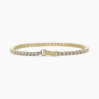 Mabina - Bracciale Tennis Dorato - Zirconi - Argento 925
