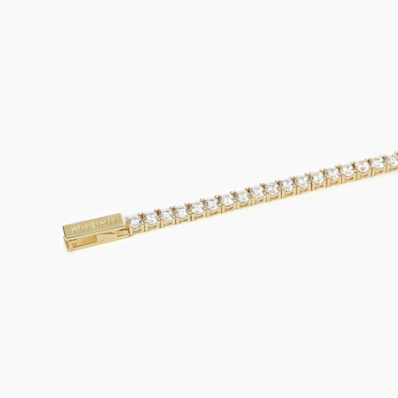 Mabina - Bracciale Tennis Dorato - Zirconi - Argento 925