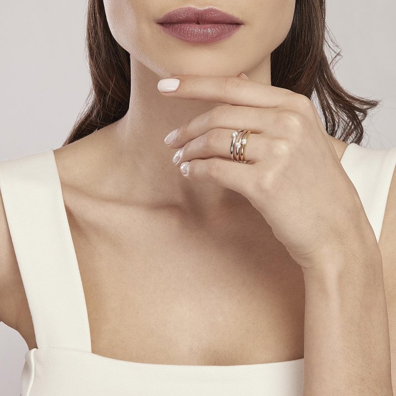 Mabina - Anello Solitario - Argento 925 - Zirconi