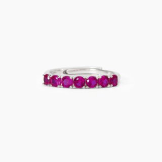 Mabina - Anello In Argento - Rubini Sintetici - Soirée