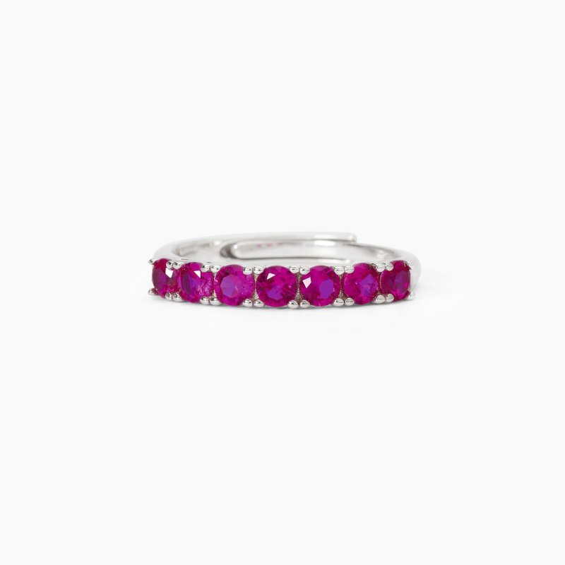 Mabina - Anello In Argento - Rubini Sintetici - Soirée
