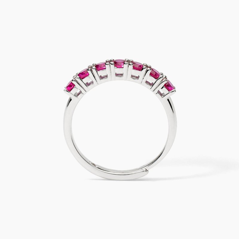 Mabina - Anello In Argento - Rubini Sintetici - Soirée