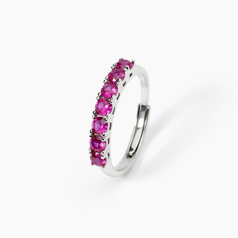 Mabina - Anello In Argento - Rubini Sintetici - Soirée