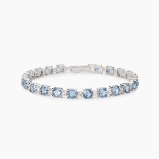 Mabina - Bracciale Con Acquamarina Sintetica - Argento 925 - Zirconi