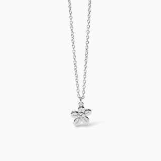 Mabina - Girocollo In Argento - Fiore Pendente - Zirconi