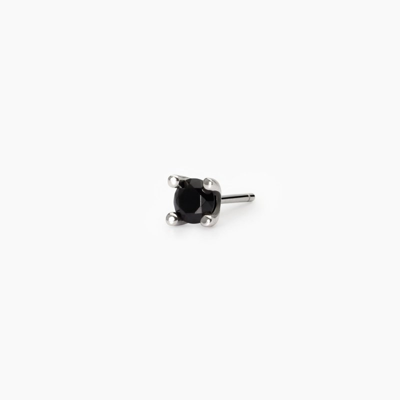 Mabina - Orecchino Uomo Zircone Nero - Argento 925 - Zircone
